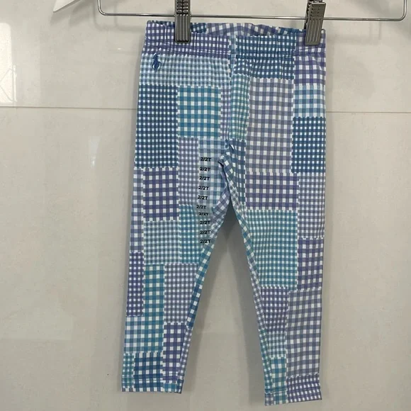 Polo Ralph Lauren- Girls Blue Patch Leggings Perfect for March Break or gift - Picture 1 of 5